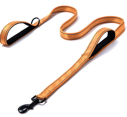 Dual Handle Reflective Dog Leash - Better Control & Nighttime Safety
