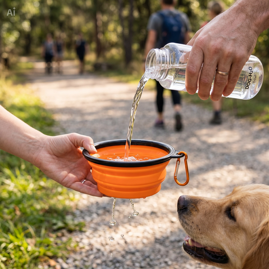 Collapsible Silicone Travel Pet Bowl | Portable Dog & Cat Water Bowl